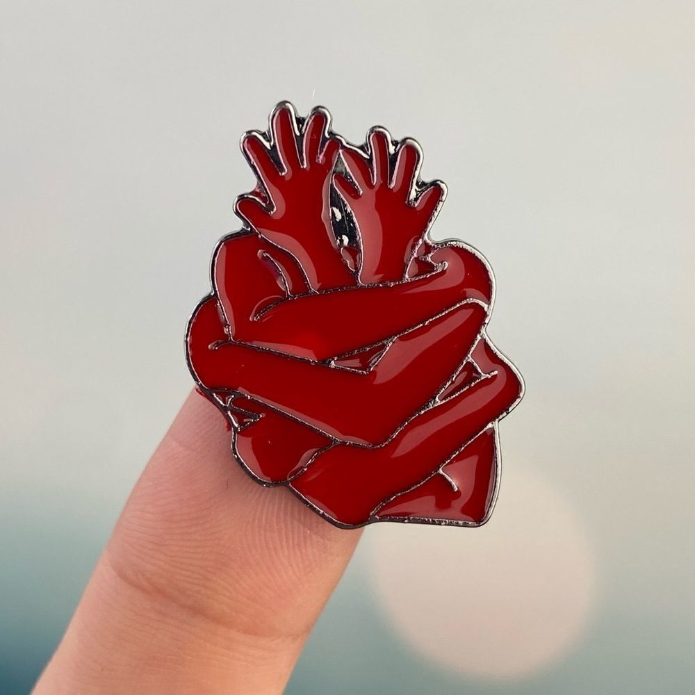 Red Hot Lovers Heart Enamel Pin/ Brooch Lapel